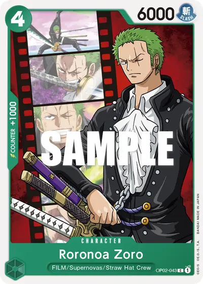 Roronoa Zoro OP02-043 OP02 Paramount War
