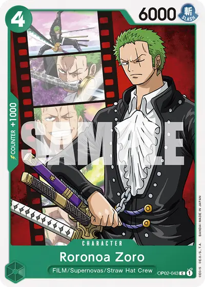 Roronoa Zoro OP02-043 Parallel 1 ST11 Uta