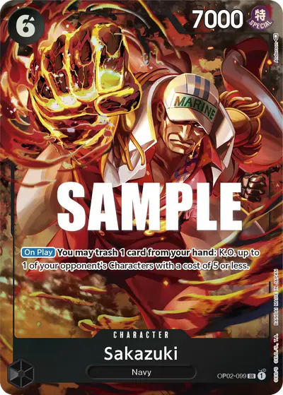 Sakazuki OP02-099 Alternate Art OP02 Paramount War
