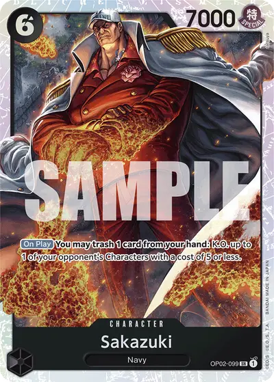 Sakazuki OP02-099 Reprint PRB01 One Piece Card The Best