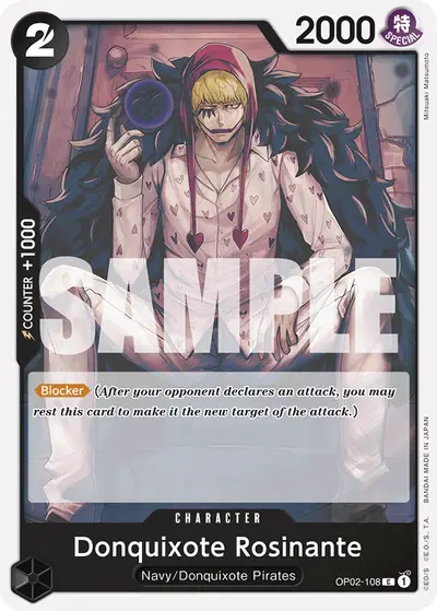 Donquixote Rosinante OP02-108 Reprint 1 ST19 Black Smoker