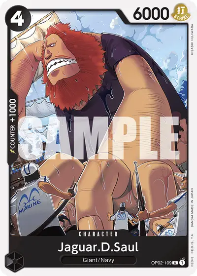 Jaguar D. Saul OP02-109 Reprint 1 ST19 Black Smoker