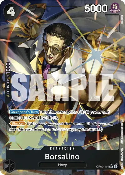 Borsalino OP02-114 Alternate Art PRB01 One Piece Card The Best