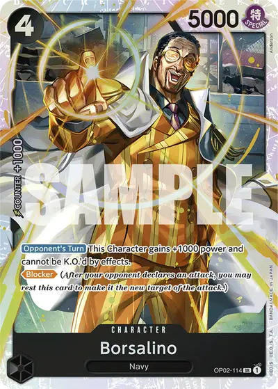 Borsalino OP02-114 Reprint 1 PRB01 One Piece Card The Best