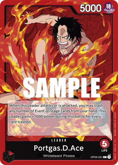Portgas D. Ace OP03-001 OP03 Pillars of Strength
