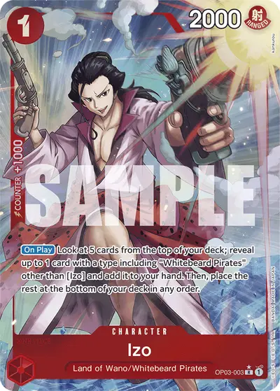Izo OP03-003 Full Art PRB01 One Piece Card The Best