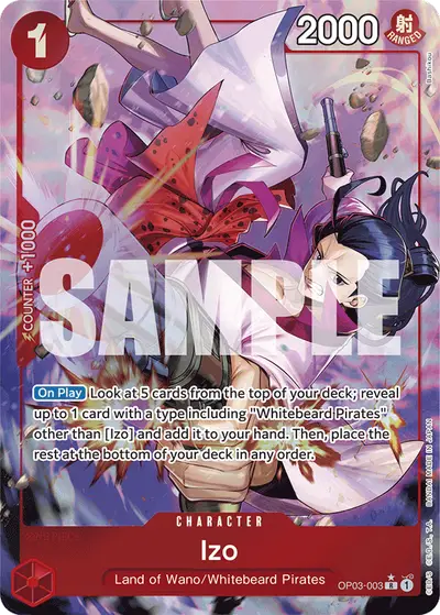 Izo OP03-003 Alternate Art PRB01 One Piece Card The Best