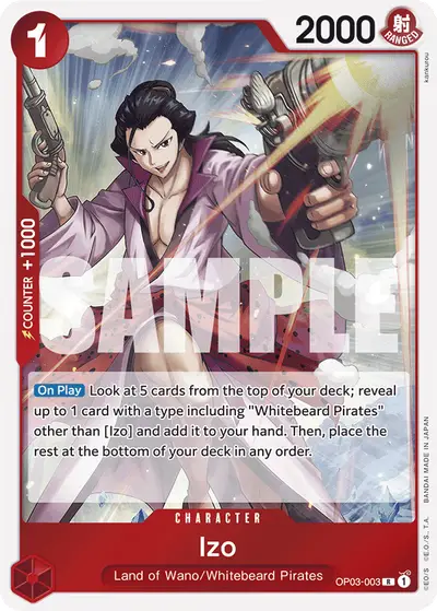 Izo OP03-003 Reprint PRB01 One Piece Card The Best