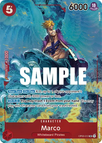Marco OP03-013 Alternate Art OP03 Pillars of Strength