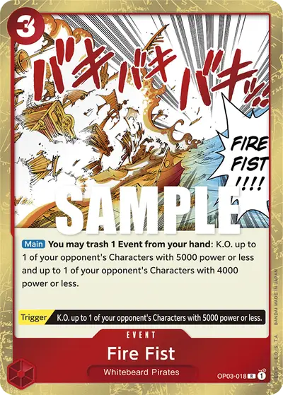 Fire Fist OP03-018 OP03 Pillars of Strength
