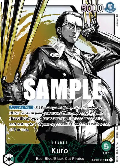 Kuro OP03-021 Alternate Art OP03 Pillars of Strength