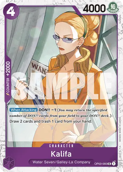 Kalifa OP03-060 Jolly Roger Foil PRB01 One Piece Card The Best