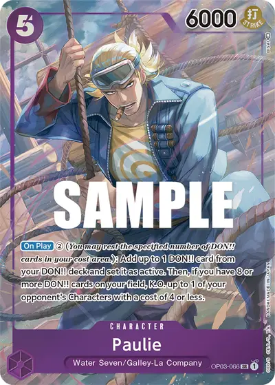 Paulie OP03-066 Alternate Art OP03 Pillars of Strength