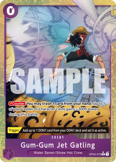 Gum-Gum Jet Gatling OP03-072 Alternate Art PRB02 One Piece Card The Best Vol. 2