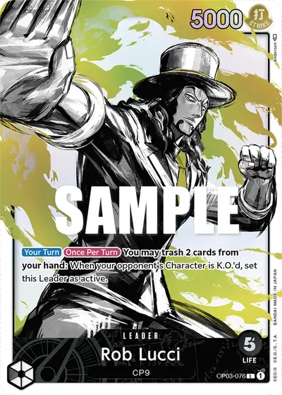 Rob Lucci OP03-076 Alternate Art OP03 Pillars of Strength
