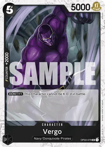 Vergo OP03-079 Jolly Roger Foil PRB01 One Piece Card The Best