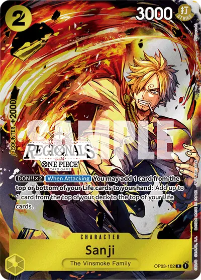 Sanji OP03-102 Parallel 1 Promotion Cards