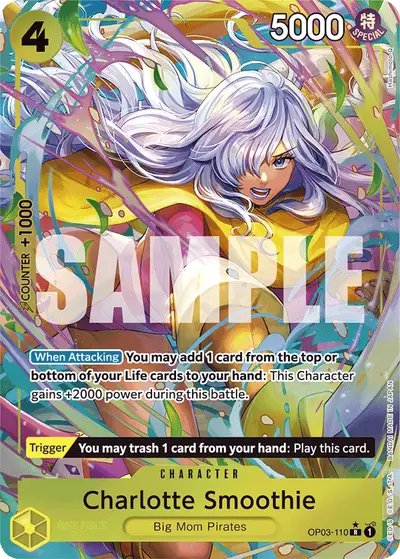 Charlotte Smoothie OP03-110 Alternate Art PRB01 One Piece Card The Best