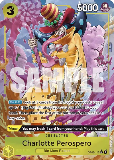 Charlotte Perospero OP03-113 Alternate Art PRB01 One Piece Card The Best