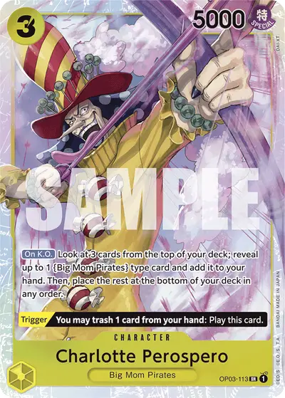 Charlotte Perospero OP03-113 Reprint PRB01 One Piece Card The Best