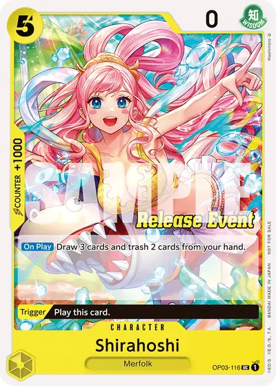Shirahoshi OP03-116 Parallel 3 Promotion Cards