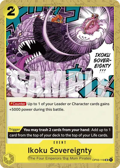 Ikoku Sovereignty OP03-118 Reprint 1 ST20 Yellow Charlotte Katakuri