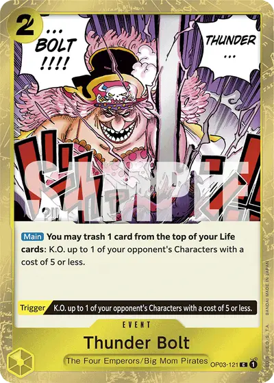 Thunder Bolt OP03-121 Jolly Roger Foil PRB01 One Piece Card The Best