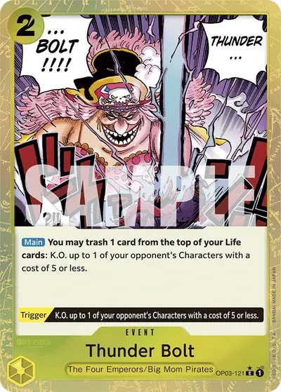 Thunder Bolt OP03-121 Textured Foil PRB01 One Piece Card The Best