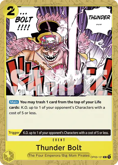 Thunder Bolt OP03-121 Reprint 2 PRB01 One Piece Card The Best