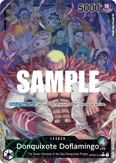Donquixote Doflamingo OP04-019 Alternate Art OP04 Kingdoms of Intrigue
