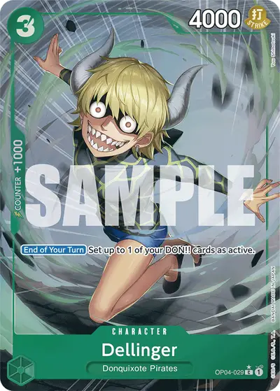 Dellinger OP04-029 Full Art PRB01 One Piece Card The Best