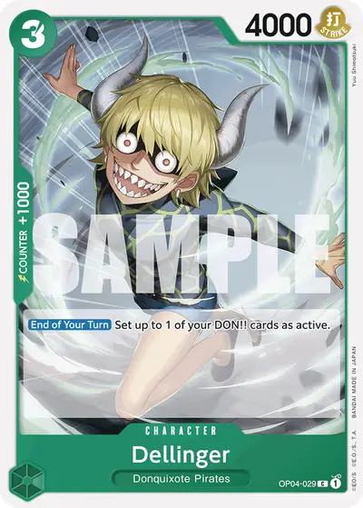 Dellinger OP04-029 Reprint PRB01 One Piece Card The Best