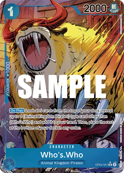 Who's Who OP04-051 Alternate Art OP04 Kingdoms of Intrigue