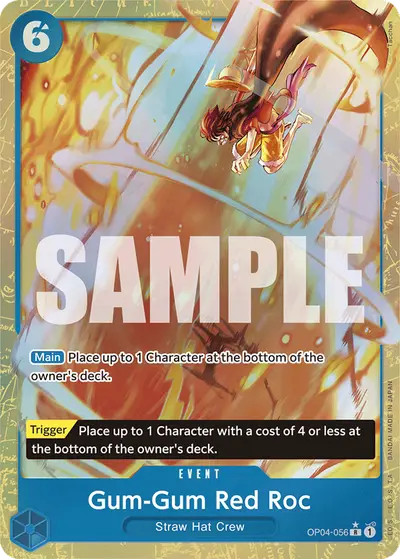 Gum-Gum Red Roc OP04-056 Parallel 4 PRB01 One Piece Card The Best