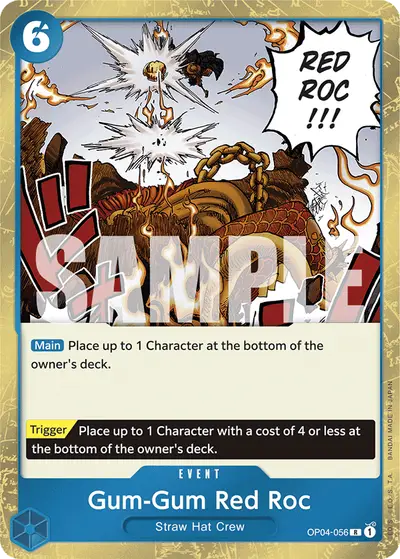 Gum-Gum Red Roc OP04-056 Reprint 1 PRB01 One Piece Card The Best