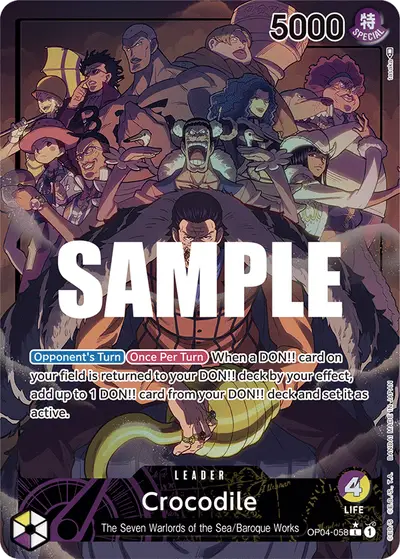 Crocodile OP04-058 Alternate Art OP04 Kingdoms of Intrigue