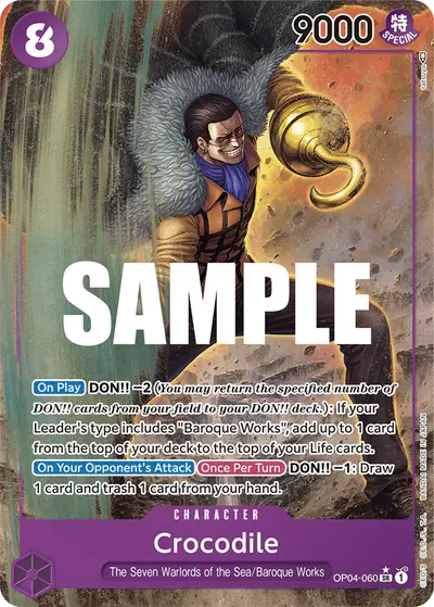 Crocodile OP04-060 Alternate Art OP04 Kingdoms of Intrigue