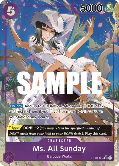 Ms. All Sunday OP04-064 Alternate Art OP04 Kingdoms of Intrigue