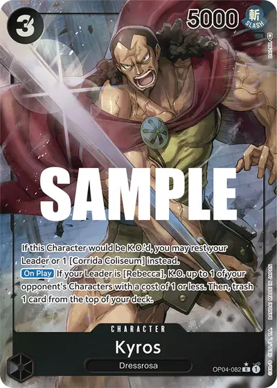 Kyros OP04-082 Alternate Art OP04 Kingdoms of Intrigue