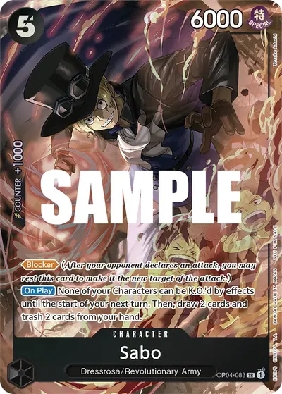 Sabo OP04-083 Parallel 3 Promotion Cards
