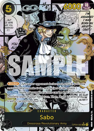 Sabo OP04-083 Manga PRB01 One Piece Card The Best