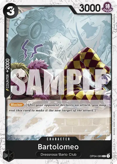 Bartolomeo OP04-089 Jolly Roger Foil PRB01 One Piece Card The Best