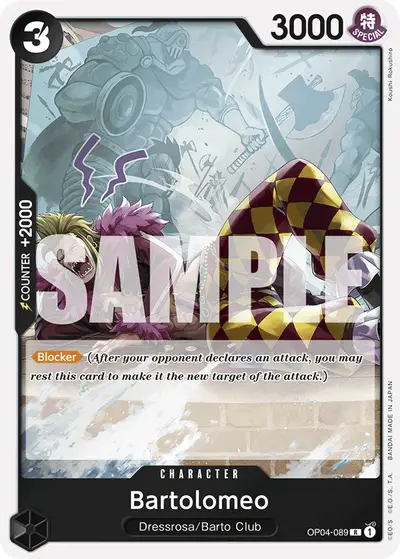 Bartolomeo OP04-089 Reprint PRB01 One Piece Card The Best