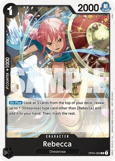 Rebecca OP04-092 Parallel 1 Promotion Cards
