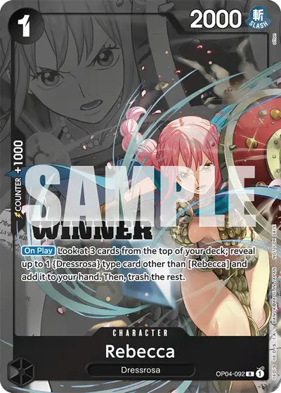 Rebecca OP04-092 Parallel 2 Promotion Cards