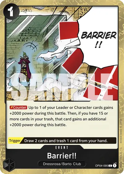 Barrier!! OP04-095 Jolly Roger Foil PRB01 One Piece Card The Best