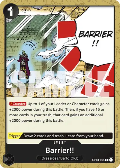 Barrier!! OP04-095 Reprint 1 PRB01 One Piece Card The Best