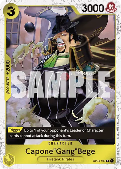 Capone "Gang" Bege OP04-100 Jolly Roger Foil PRB01 One Piece Card The Best
