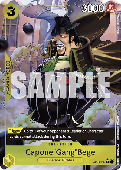 Capone "Gang" Bege OP04-100 Full Art PRB01 One Piece Card The Best