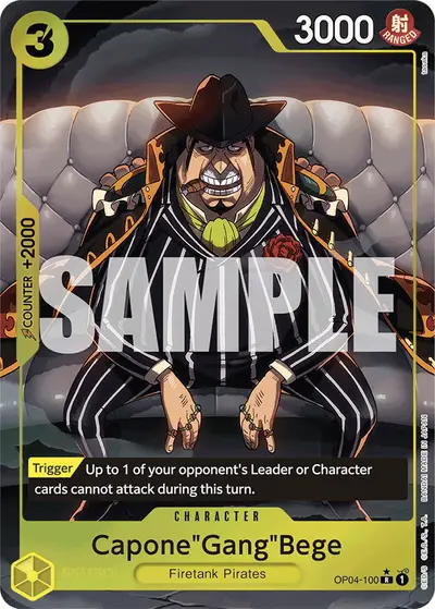 Capone "Gang" Bege OP04-100 Alternate Art PRB01 One Piece Card The Best